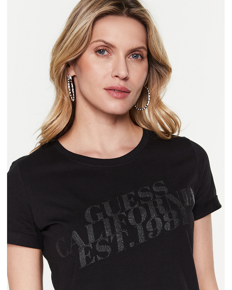 T-shirt Aurelia Preto - Guess 