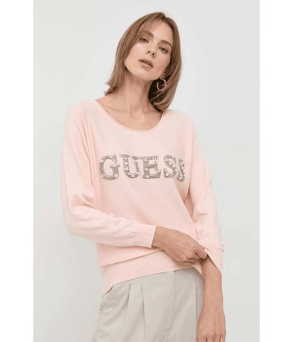 Camisola de Malha Bling Rosa - Guess 
