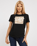 T-shirt com Piton Preto - Guess