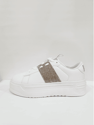 Ténis extra leve com Brilhos Isla Branco - Russel Matos