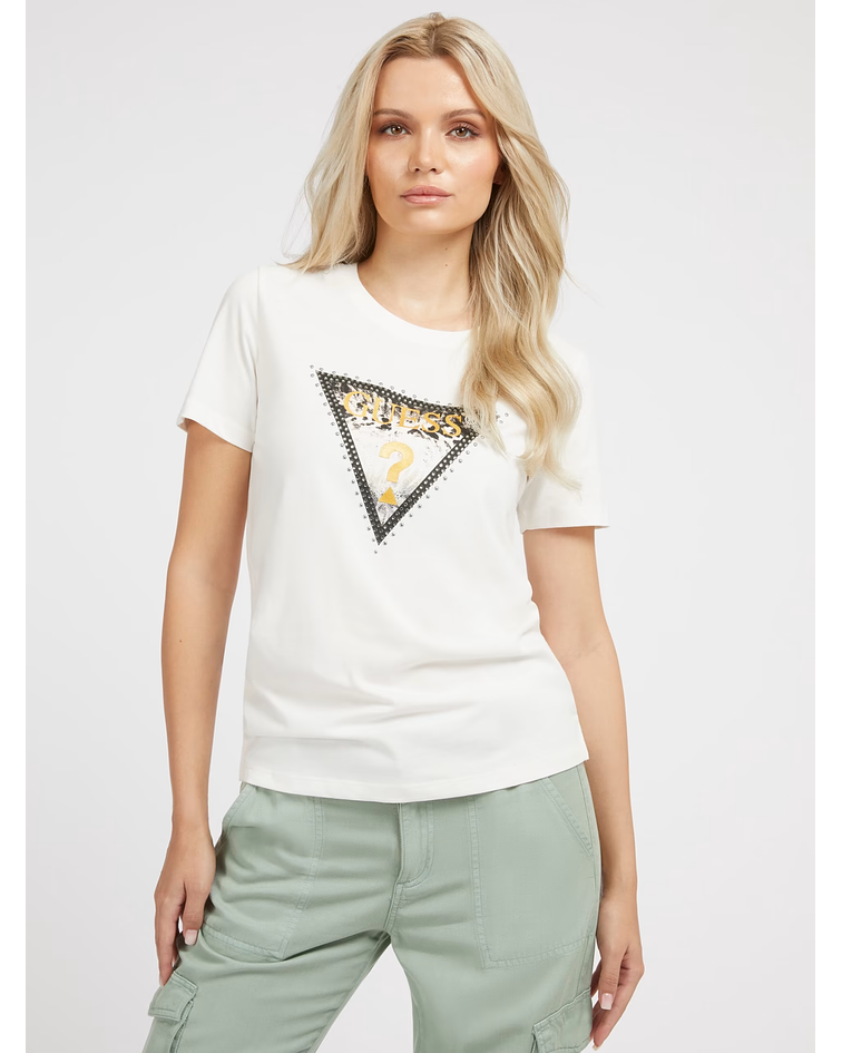 T-shirt Animal Triangle Branco - Guess 