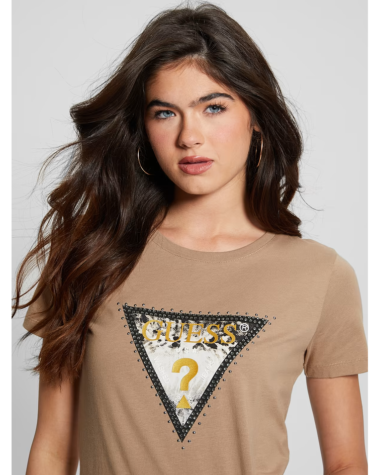 T-shirt Animal Triangle Taupe - Guess 