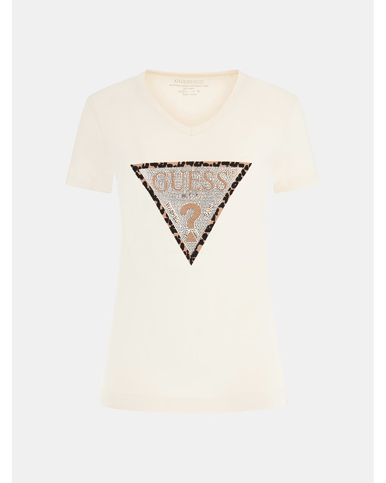 T-shirt Leo Triangle Branco - Guess 