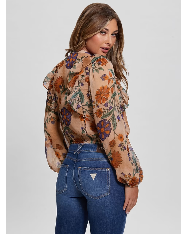 Blusa Dionne Floral Nude - Guess 