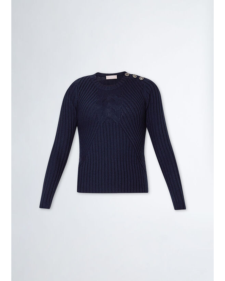 Camisola de Lã Azul Escuro - Liu Jo