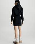 Vestido Sweatshirt Tape com Logo Preto - Calvin Klein