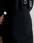 Vestido Sweatshirt Tape com Logo Preto - Calvin Klein