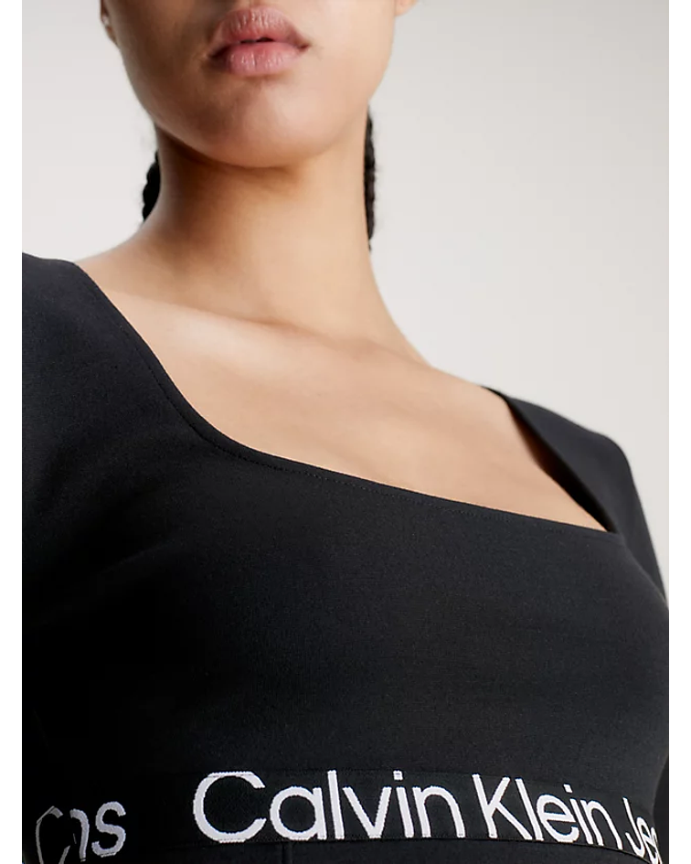 Camisola Curta Faixa na Cintura Preto - Calvin Klein