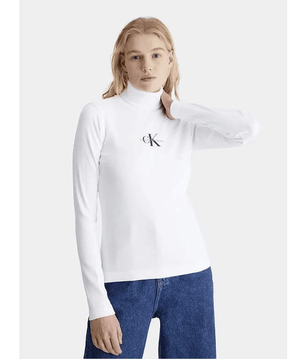 Camisola com Gola Alta Branco - Calvin Klein