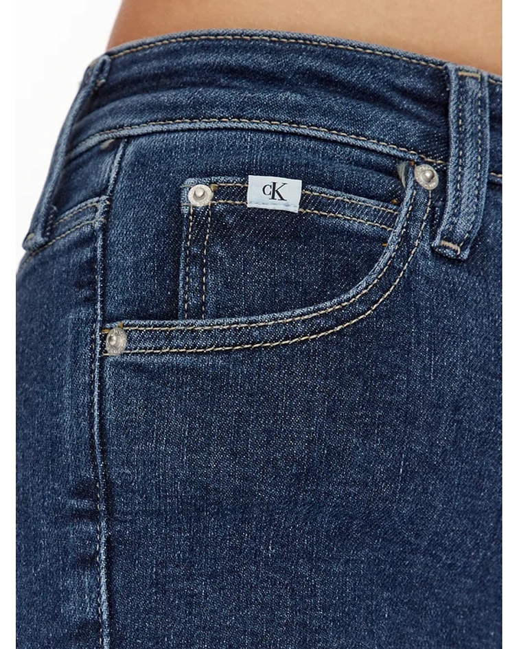 Calças de Ganga Skinny com Cintura Subida - Calvin Klein