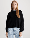 Camisola de Malha com Gola Preto - Calvin Klein