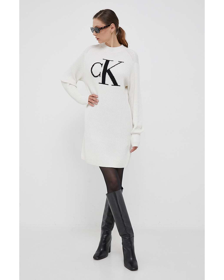 Vestido de Malha / Camisolão Branco - Calvin Klein