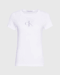 T-shirt com Logo em Gradiante Branco - Calvin Klein