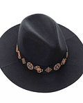 Chapéu de Aba Fedora Logo Aggie Preto - Guess
