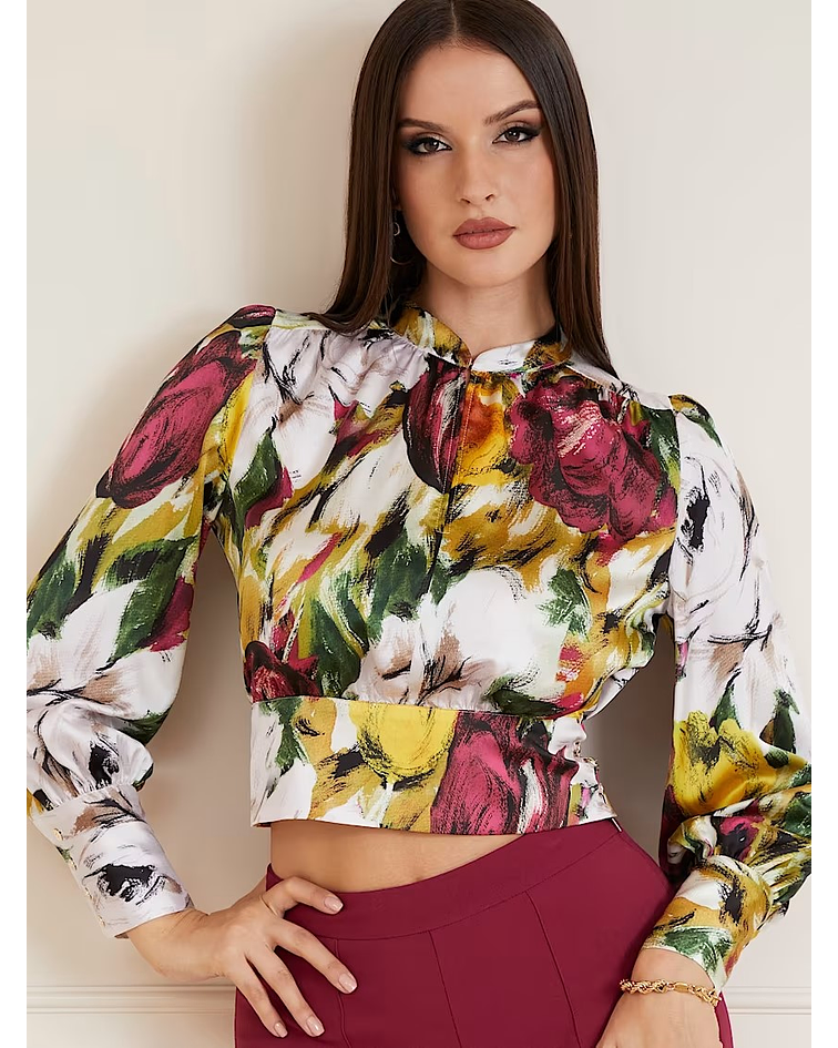 Blusa com Estampado Floral - Guess Marciano