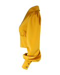 Blusa Acetinada com Gola Amarelo - SAHOCO