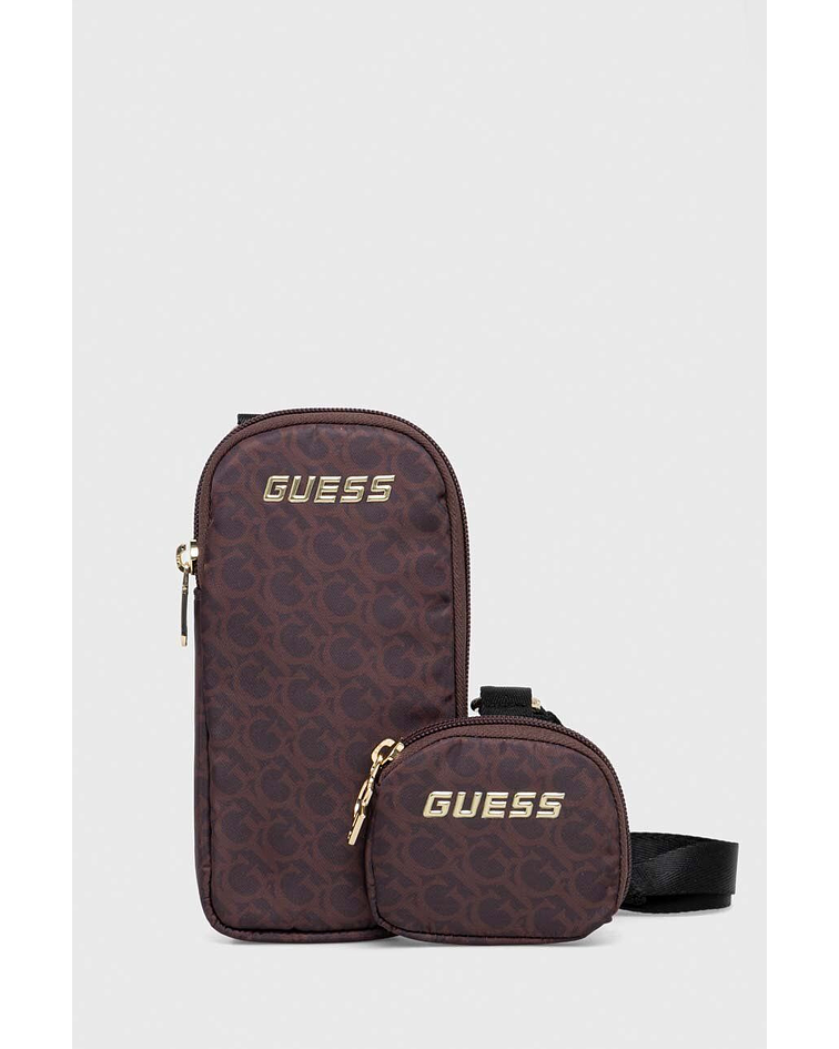 Crossbody para Telemóvel c/Porta Moedas Castanho - Guess