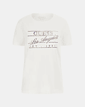 T-shirt Logo em Strass Multicolor Branco - Guess