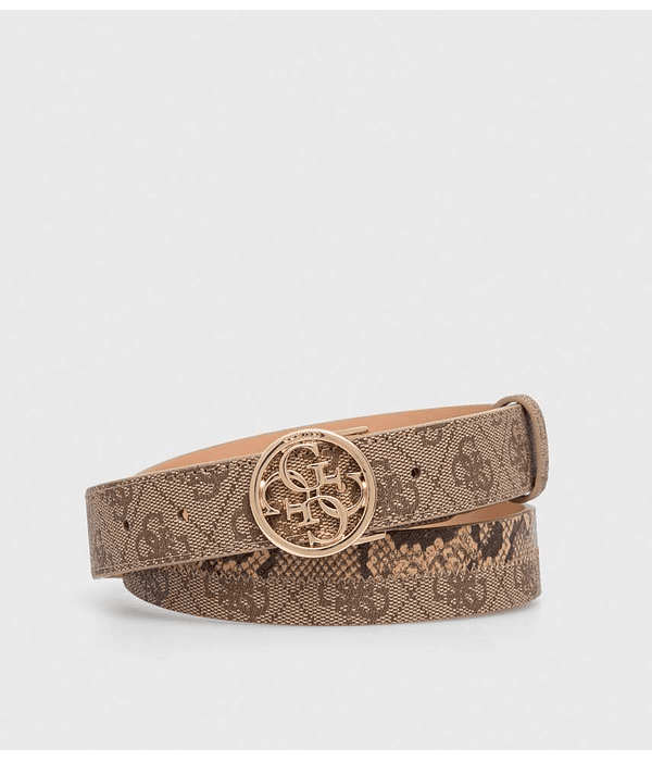 Cinto Ajiona Logo Bege / Python - Guess