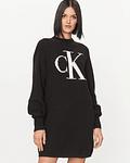 Vestido de Malha / Camisolão Preto - Calvin Klein
