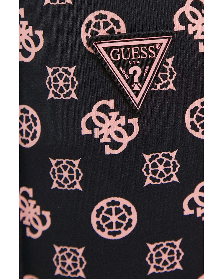 Calças Ologram Logo Preto/Rosa - Guess
