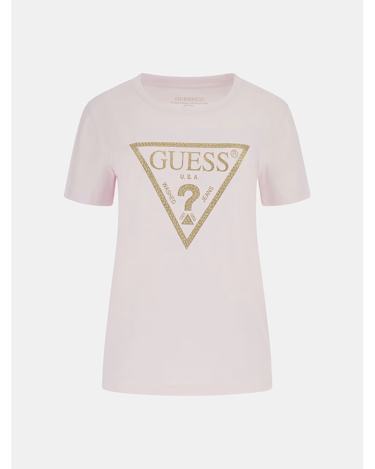 T-shirt Triângulo Gold Branco - Guess