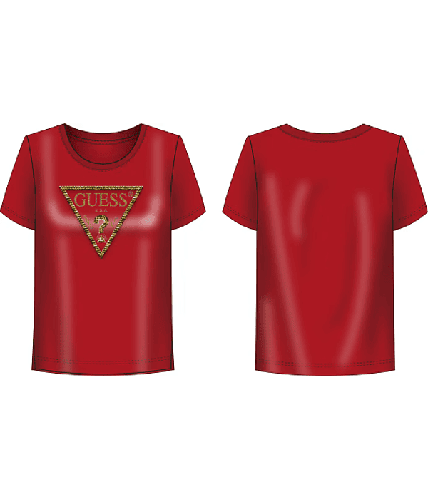 T-shirt Triângulo Gold Vermelho - Guess 