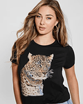 T-shirt Leopardo Preto - Guess 