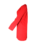 Vestido em Malha com Decote em Bico Vermelho - SAHOCO