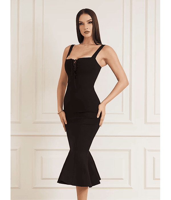 Vestido Amelia com Alças Preto - Guess Marciano