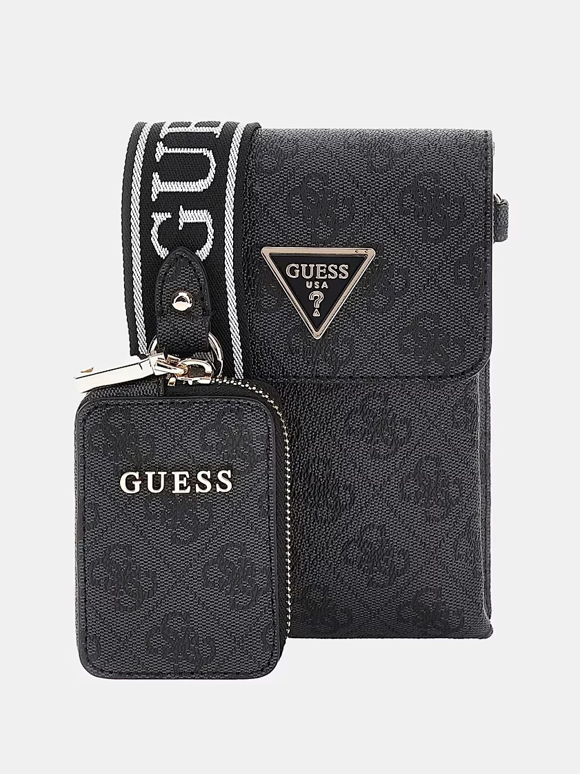 Bolsa para Telemóvel e Cartões Latona Logo Preto - Guess 1