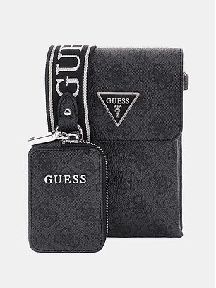 Bolsa para Telemóvel e Cartões Latona Logo Preto - Guess