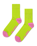 Meias com Borbuleta em Strass Amarelo/Rosa - Happy Socks