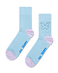 Meias com Borbuleta em Strass Azul/Lilás - Happy Socks