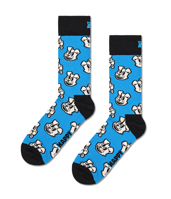 Meias Cão Doggo Azul/Preto - Happy Socks