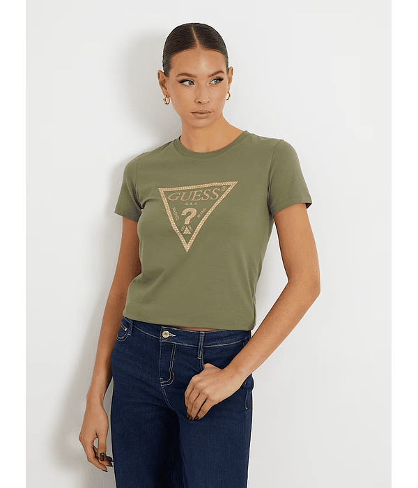 T-shirt Triângulo Gold Verde - Guess 