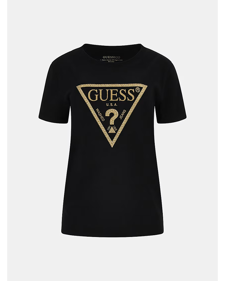 T-shirt Triângulo Gold Preto - Guess 