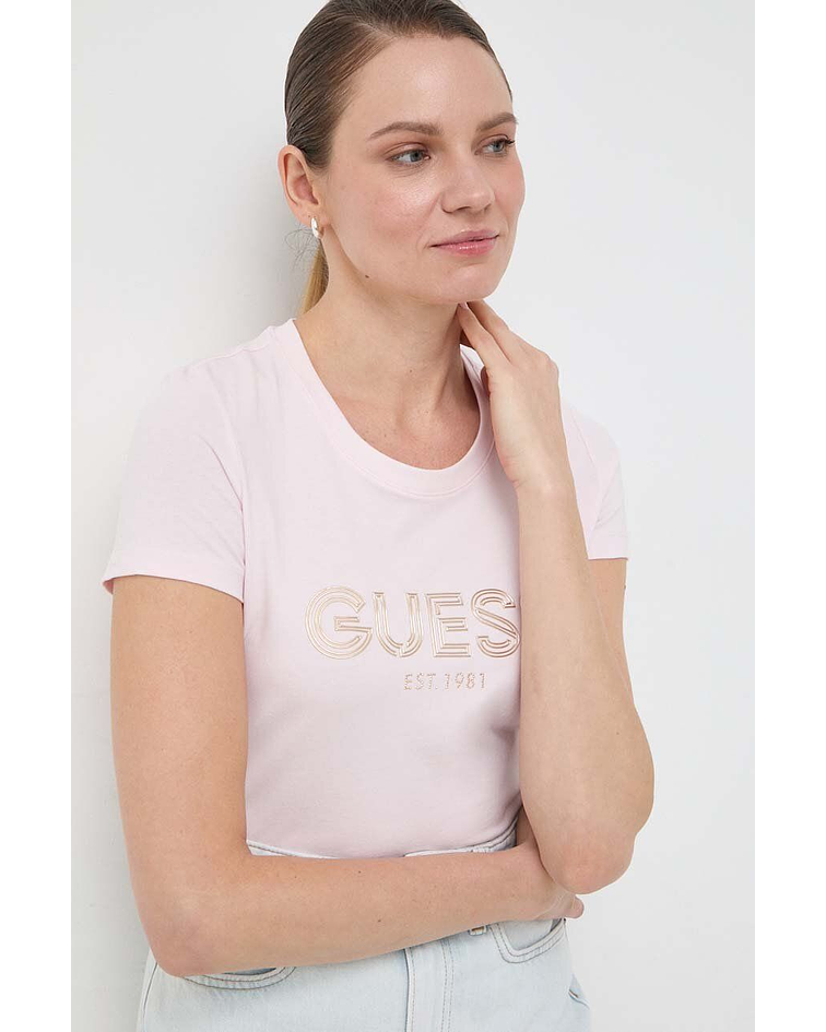 T-shirt Bold Logo Rosa - Guess