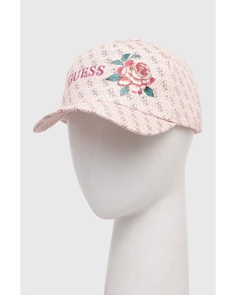 Boné com Flor Logo Rosa - Guess