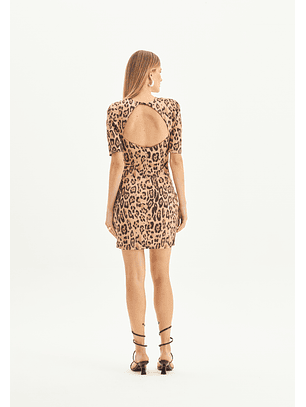 Vestido Justo Malha Print Animal Print - Lança Perfume