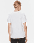 T-shirt com Decote em V Branco - Calvin Klein