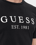 T-shirt Lettering Preto - Guess