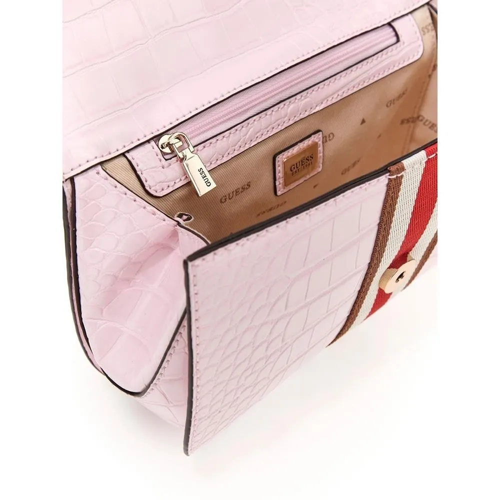 Crossbody Nelka Estampado Crocodilo Rosa Claro - Guess  3