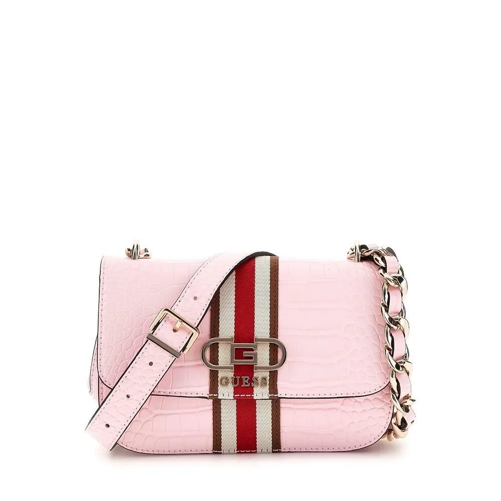 Crossbody Nelka Estampado Crocodilo Rosa Claro - Guess  1