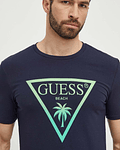 T-shirt Logo Triângulo Azul - Guess
