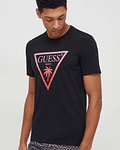 T-shirt Logo Triângulo Preto - Guess