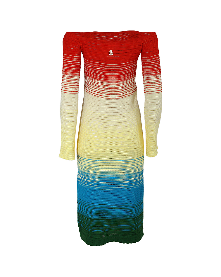 Vestido de Malha multicolorido - SAHOCO 