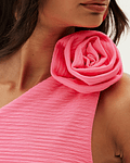 Top de Ombro único com Rosa - Lança Perfume