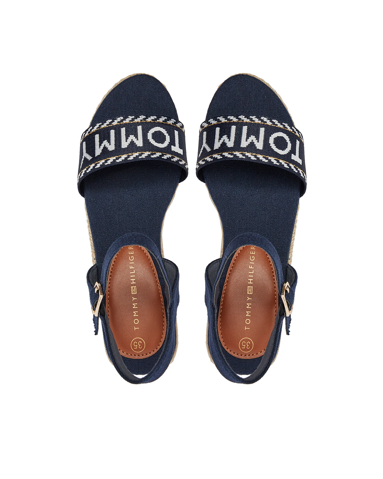 Sandália de Mini Cunha Azul - Tommy Hilfiger  