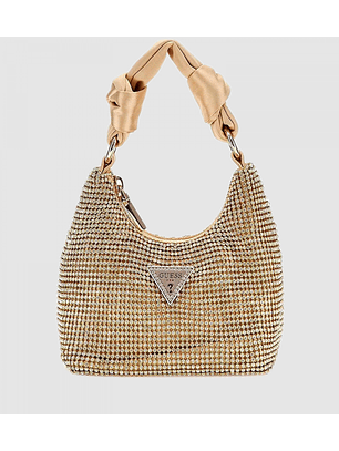 Mini Mala de Mão Lua com Strass Dourado - Guess